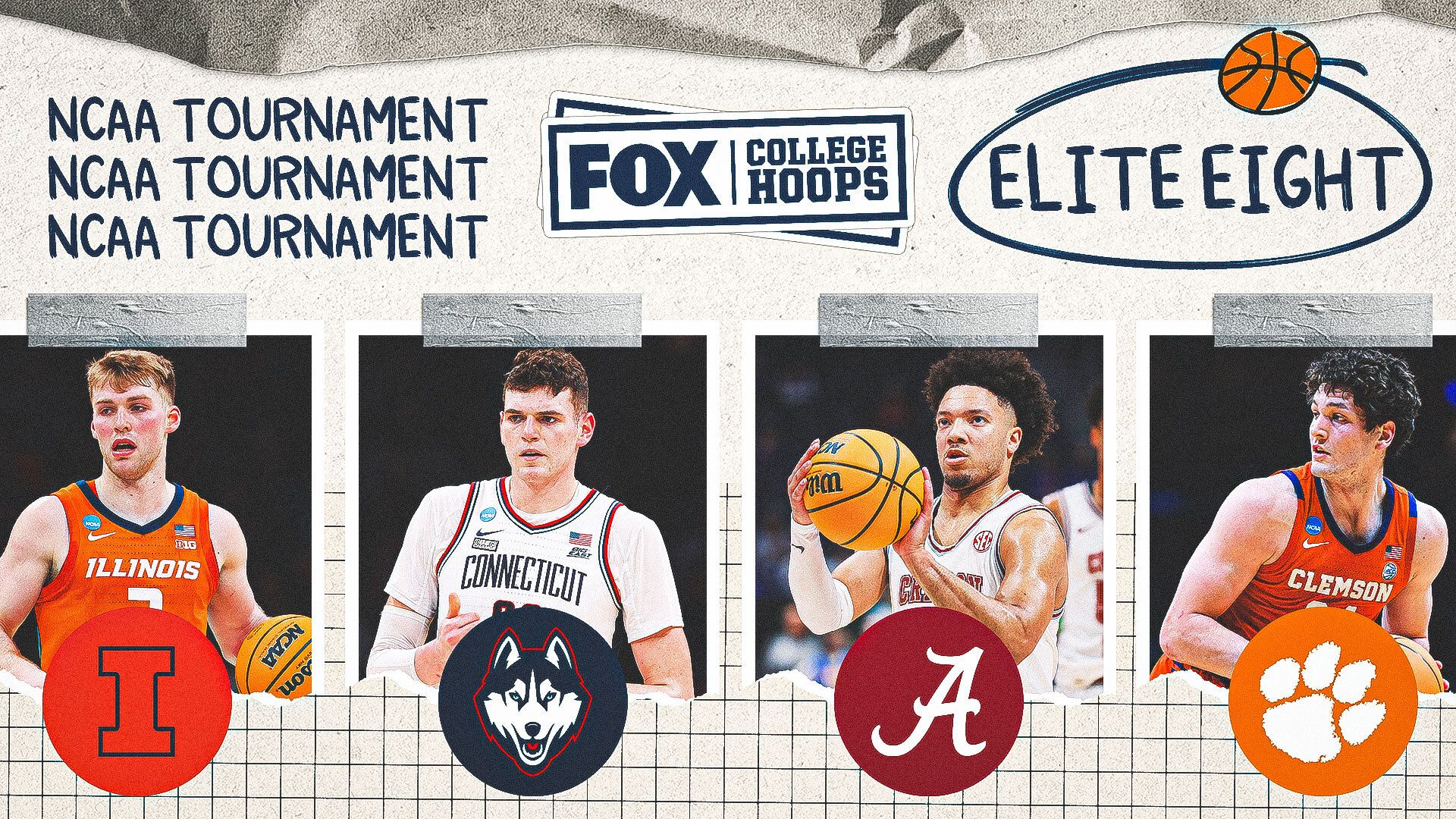 2024 March Madness live updates: UConn-Illinois; Alabama-Clemson