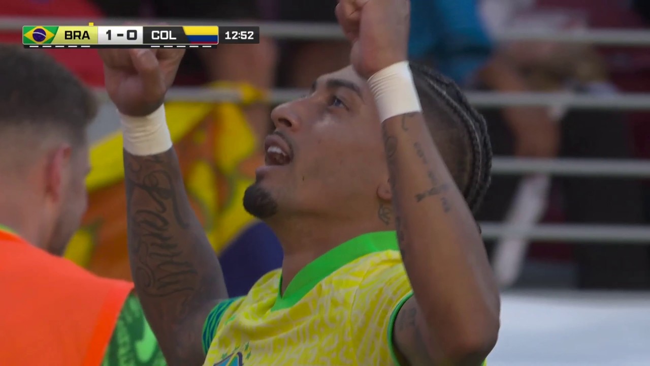 Raphinha’s free kick finds the net as Brazil takes a 1-0 lead over Colombia | 2024 Copa América