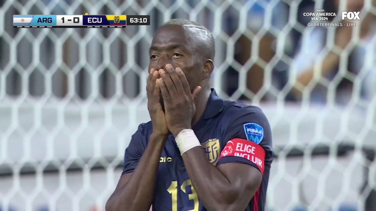 Enner Valencia’s PK is off the post as Argentina’s lead over Ecuador stands at 1-0 | 2024 Copa América