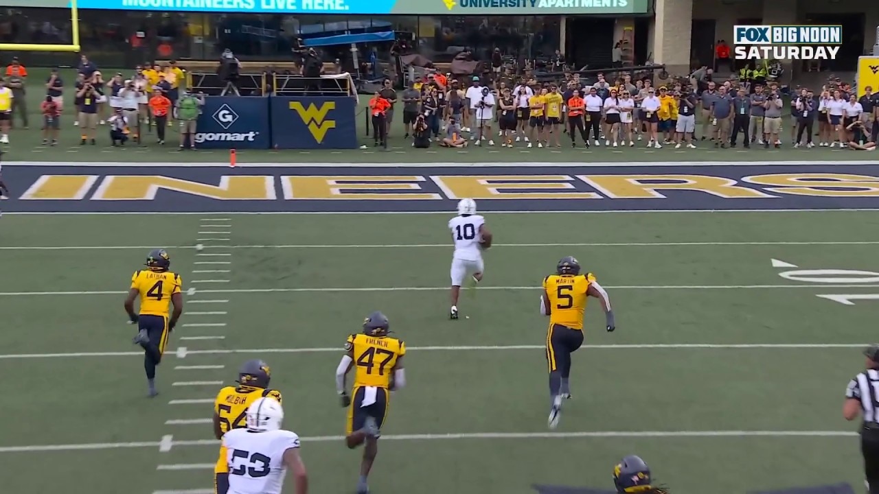 Penn State’s Nicholas Singleton rushes for a 40-yard touchdown vs. West Virginia